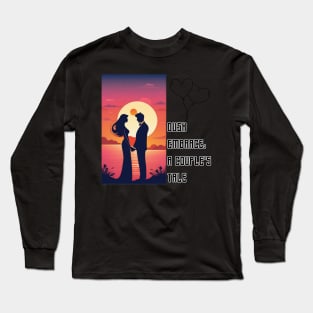 Dusk Embrace: A Couple's Tale Long Sleeve T-Shirt